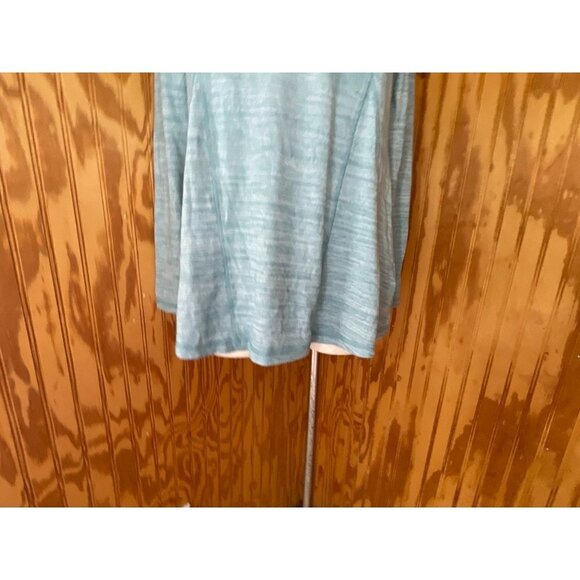 Soft Surroundings Eleve Tunic Top Pullover Long Sleeve Heathered Green Sz XS - Picture 5 of 11